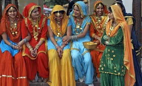 Indian women in saris