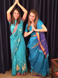 Girls in saris
